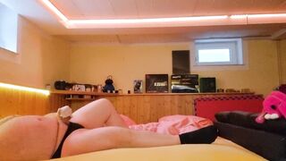 Chubby Bear Latex Gloves Cock Gush Destroyed Cum Flood