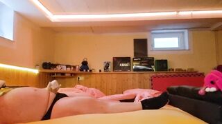 Chubby Bear Latex Gloves Cock Gush Destroyed Cum Flood