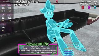 VR Slime Sub Bitch Gushes Cum Choked in Chat Gangbang