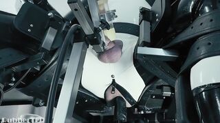 Rubber Pup Bound Choked Gushing Dual Machine Ass Wrecker