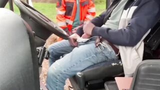2 Big Dicks Choke Gush In Public Forest ATV Blowjob Rampage