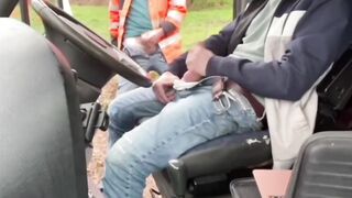 2 Big Dicks Choke Gush In Public Forest ATV Blowjob Rampage