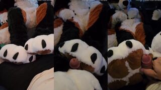 Furry StepBro Paws Milk Vozs Cock Dry In Car Explosion