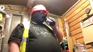BuilderPiggy Chugs Crushes Guts Explosive Burp Cum Flood