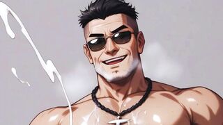 Hairy Miami Daddy Chokes Gushing Cock Cum Destroyed