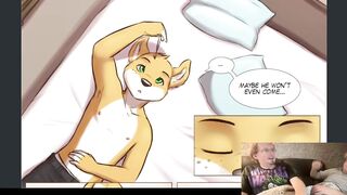 Antlered Furry Cock Chokes Gushing Cum Gay Yiff Destruction