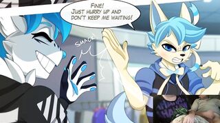 Antlered Furry Cock Chokes Gushing Cum Gay Yiff Destruction
