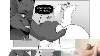 Antlered Furry Cock Chokes Gushing Cum Gay Yiff Destruction