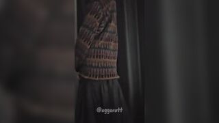 Nerdy Hung Femboy Twink Blasts Cum From Skirt Bulge