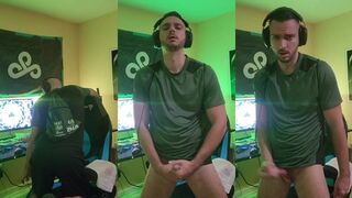 CSU Boy Bends Ass Over Chair Jerks Pretty Dick Huge Load Gush