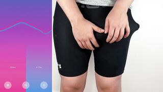 Huge Cock Pulsed Hands Free To Massive Cum Flood In UA Pants