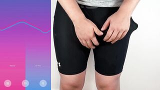 Huge Cock Pulsed Hands Free To Massive Cum Flood In UA Pants
