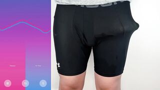 Huge Cock Pulsed Hands Free To Massive Cum Flood In UA Pants