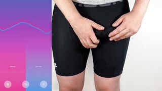 Huge Cock Pulsed Hands Free To Massive Cum Flood In UA Pants