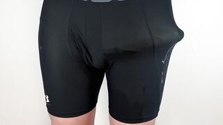 Huge Cock Pulsed Hands Free To Massive Cum Flood In UA Pants