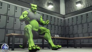 Syrl Dragon Hyper Gut Peaks Cum Gushing Muscle Ruin