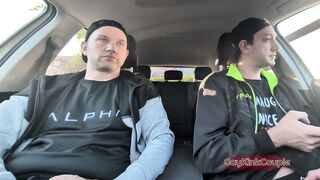Cum Soaked Shirt Risky Car Jerk Cock Gush Destroyed