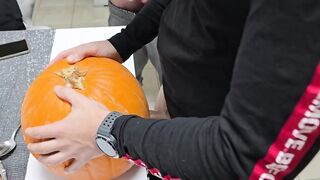 Gay Boys Ravaged Halloween Pumpkin Big Dicks Cum Gush Destroyed