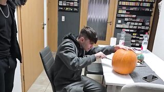 Gay Boys Ravaged Halloween Pumpkin Big Dicks Cum Gush Destroyed