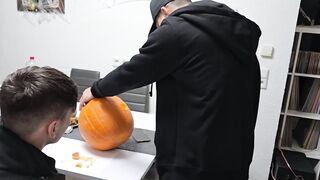 Gay Boys Ravaged Halloween Pumpkin Big Dicks Cum Gush Destroyed
