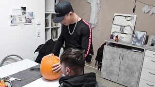 Gay Boys Ravaged Halloween Pumpkin Big Dicks Cum Gush Destroyed