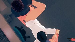 Yoshiki Gushing Choked in Hikaru Yaoi Desk Threesome Destruction