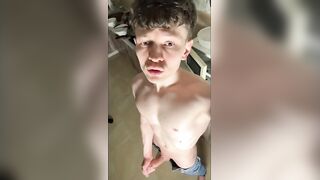 Kitchen Twink Jerks Fat Uncut Cock Jeans Down Gushes Massive Load