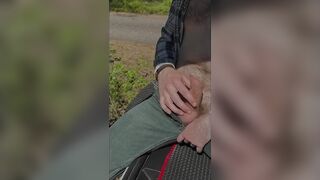 Hairy Uncut Twink Gushes Massive Load In Tesla Trunk