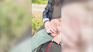 Hairy Uncut Twink Gushes Massive Load In Tesla Trunk