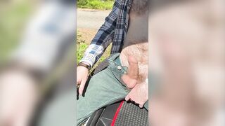 Hairy Uncut Twink Gushes Massive Load In Tesla Trunk