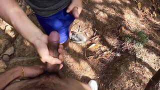 Straight Hiker Spots Hung Latino Jerking Loads Then Gets Fucked Raw