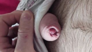 Hairy Daddy Pisses Pullup Gush Drenches Chest Uncut Moans