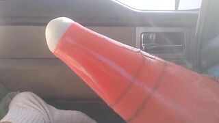 Straight Hunk's Ass Destroyed by Giant Cone in Beach Truck Cum Gush
