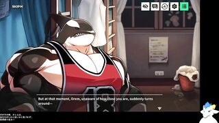 Orca Orem Catches Furry Dog Slut Gagging XXL Shark Cock Cum Gush