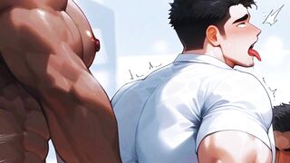 Big Ass Bodybuilder Bros Office Pound Cum Gush Destroyed Hole