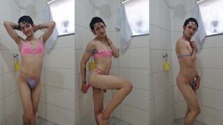 18yo Latina Trans Linda Shower Anal Destroyed Gushing