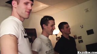 Frat Bros Pants Yanked Down Choked Gushing Cum Dorm Destroyed