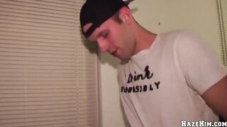Frat Bros Pants Yanked Down Choked Gushing Cum Dorm Destroyed
