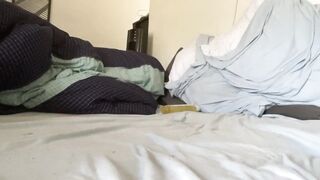 Bubble Butt Ebony Jock Cums Gushing From Tight Hole Fingered Raw