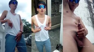 Pinoy Schoolboy Cemetery Jakol Huge Veiny Cock Gushes Wild