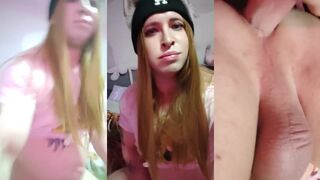 Cute Chubby Femboy Bonnie Destroys Ass with Dildo Gushes Cum Hard