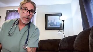 Tattooed Doc Destroys Patient Hole Gushing Cum Flood