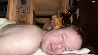 Bearded Daddy Jerks Horny Load Face Gushing Cum Explosion