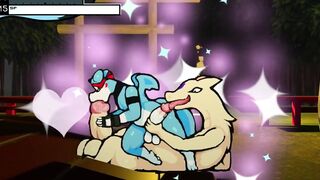 Bunny Sneaks Ninja Castle Ass Ruined By Dragon Big Cock Cum Flood