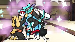 Bunny Sneaks Ninja Castle Ass Ruined By Dragon Big Cock Cum Flood