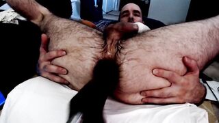 Hismith Fuck Machine Wrecks Hairy Ass Gushing Cum Explosion Destroyed