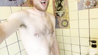Straight Skater Drenched My Ass Garden Then Shower Gushed Thick Facial