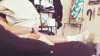 Daddy Nurse Rips Open Chubby Amputee's Gushing Ass Hole