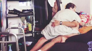 Daddy Nurse Rips Open Chubby Amputee's Gushing Ass Hole