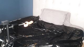 Latex Sissy Doll Destroyed by Anal Fuckmachine Gushing Sissygasm